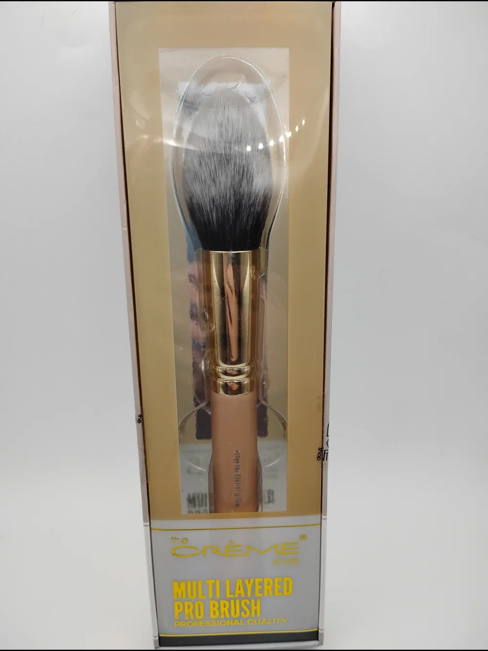 CRÈME Multi-Layered Pro Brush - Pink/Gold Makeup Brush